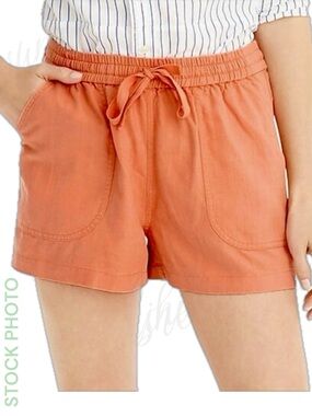 J. Crew JCREW Linen TENCEL™ Lyocell POINT SUR Seaside Pull-On Short size XXS*